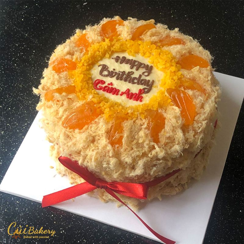 Mẫu bánh bông lan trứng muối sốt phô mai