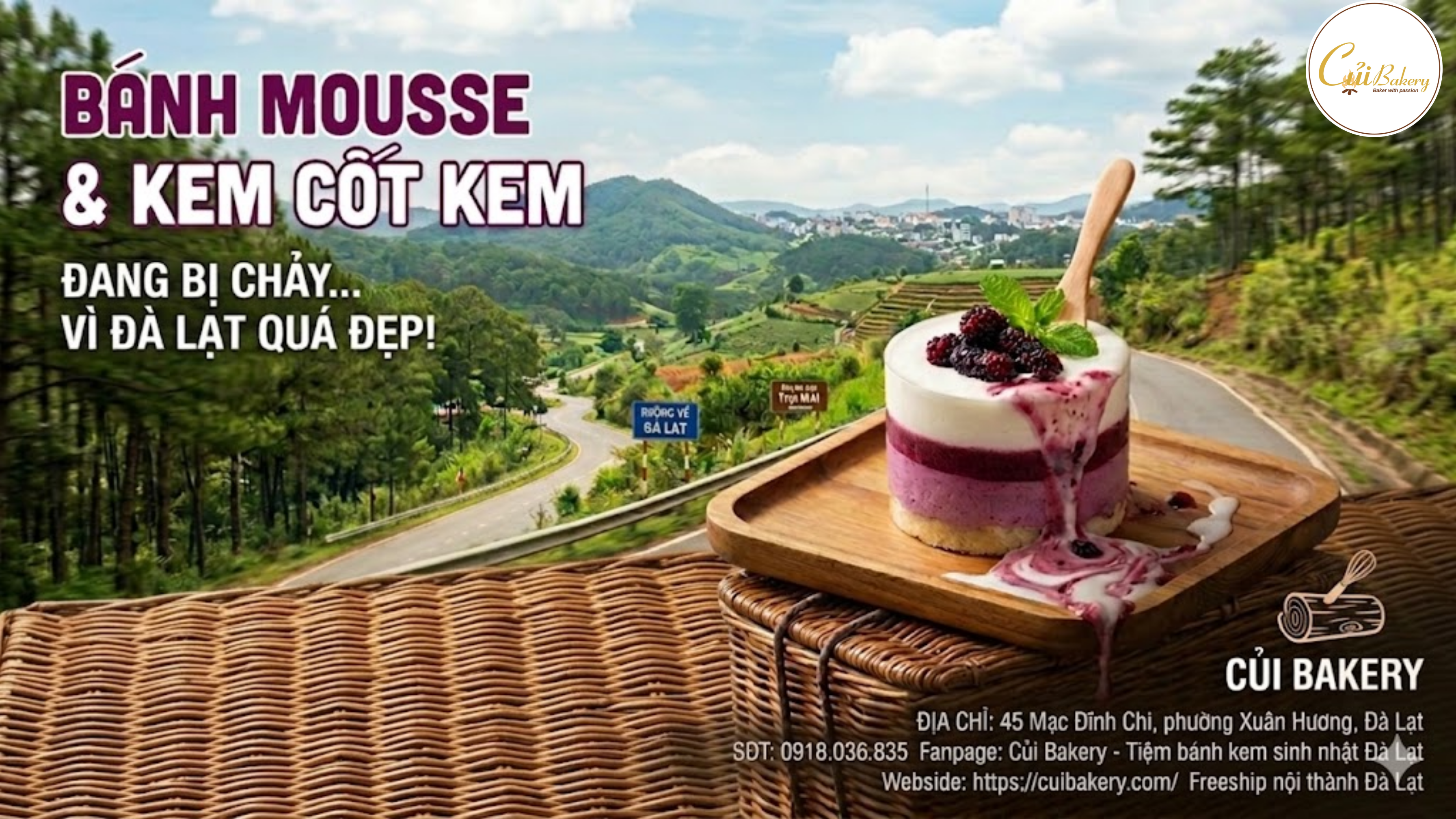 Bí Kíp Bảo Quản Bánh Mousse Không Chảy Khi Di Chuyển Xa Tại Đà Lạt
