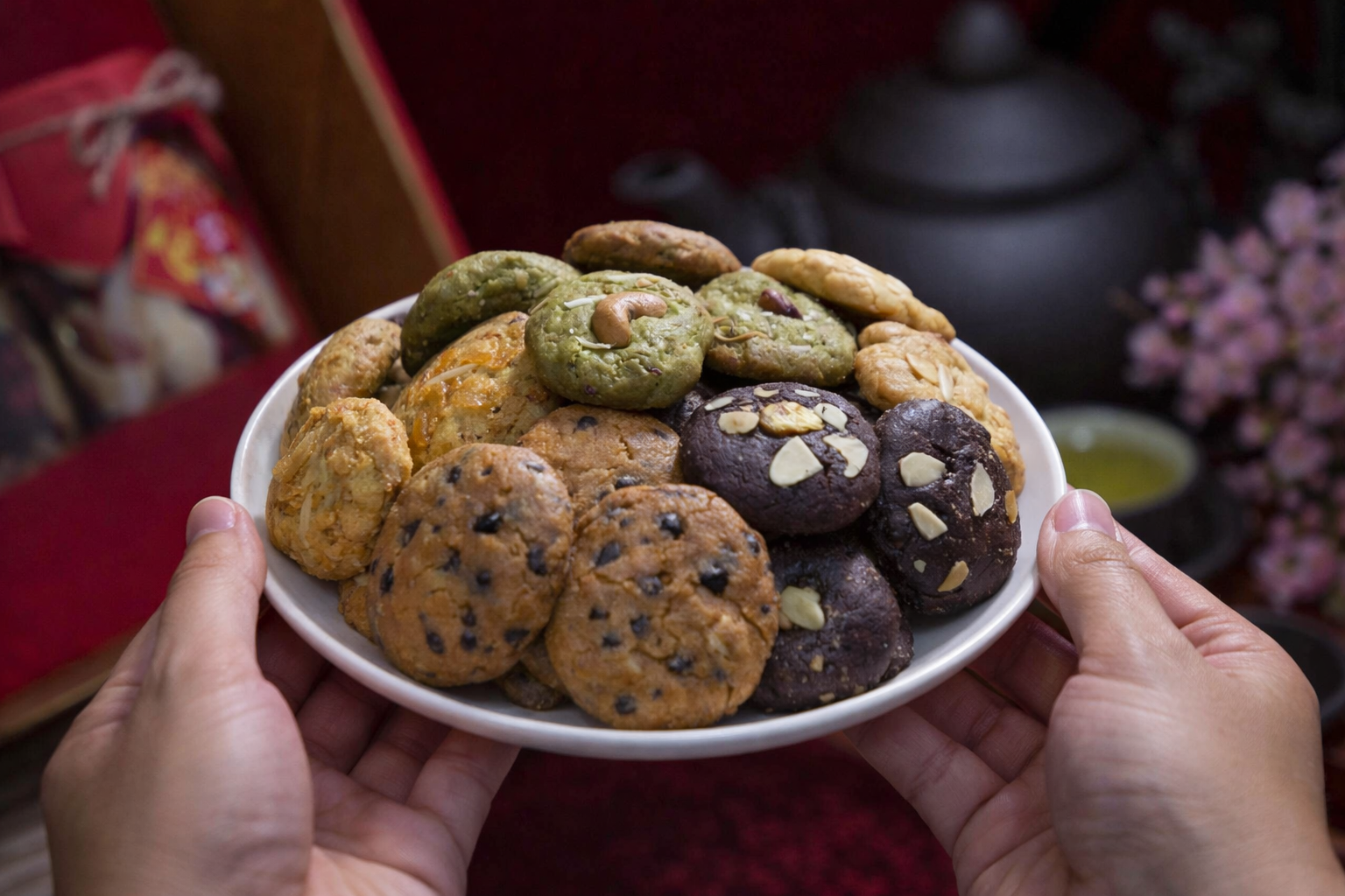 Bánh quy mix vị thì không quá ngọt.