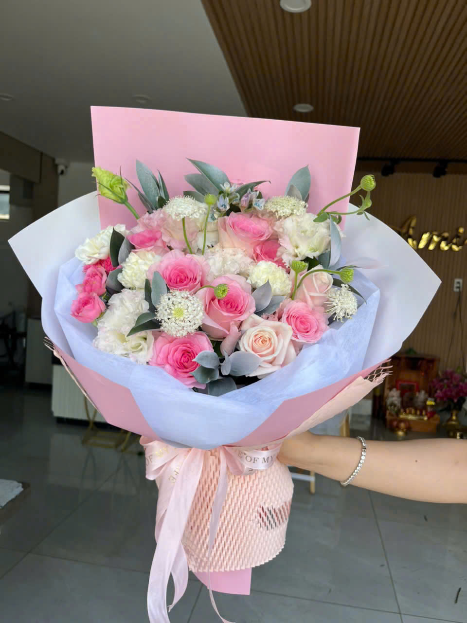 hồng pastel Đà Lạt, bó hoa tươi Đà Lạt đẹp